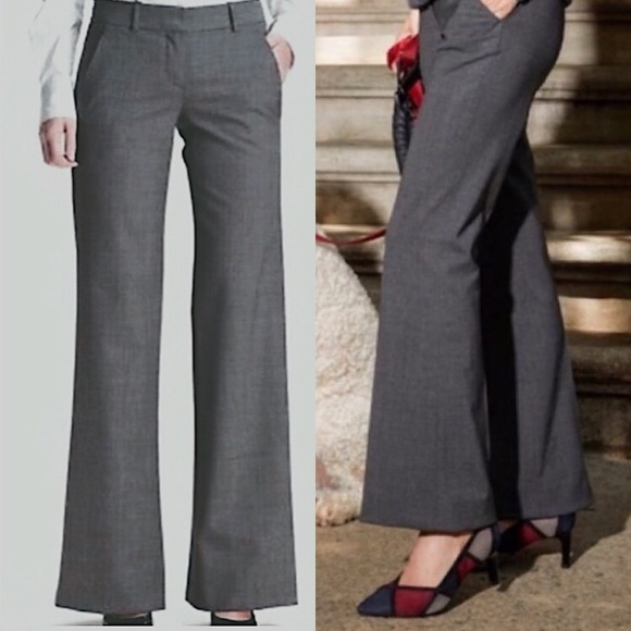 Theory Pants - Theory Wide Legged Cotton Trousers - run big